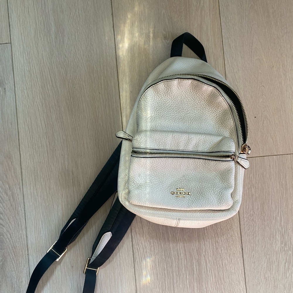 Coach Cream Mini Backpack - Picture 2 of 4